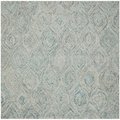 Safavieh 8 x 8 ft. Ikat Hand Tufted Square Area RugIvory & Sea Blue IKT631A-8SQ